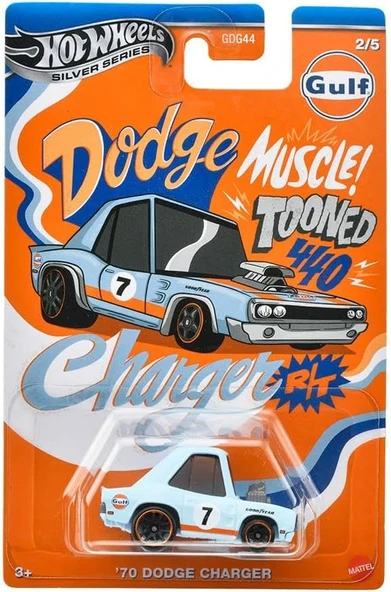 Hot Wheels Silver Series Tooned Gulf Racing - 70 Dodge Charger Jcb63 ürün görseli 1
