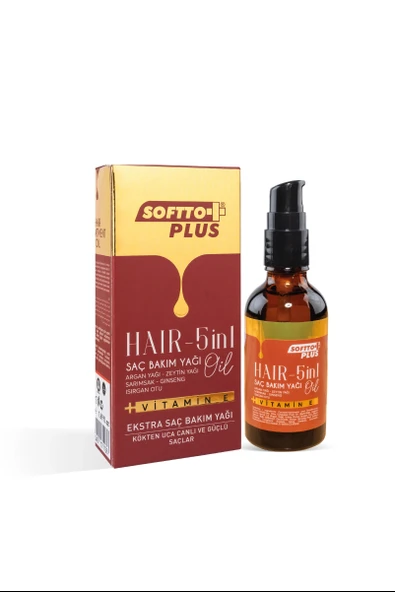 SOFTTO PLUS 5 IN 1 SAÇ BAKIM YAĞI 50 ML ürün görseli 1