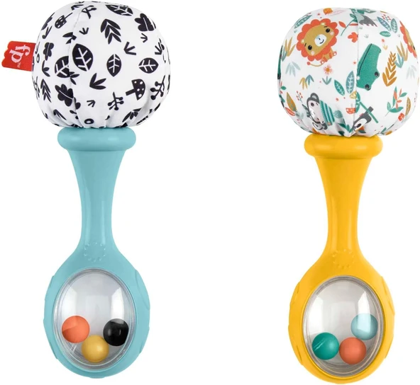 Fisher-Price Neşeli Marakas Fisher-Price Neşeli Marakas Oyuncak, 3 Ay Ve Üzeri Bebekler Için 2'Li Se ürün görseli 1
