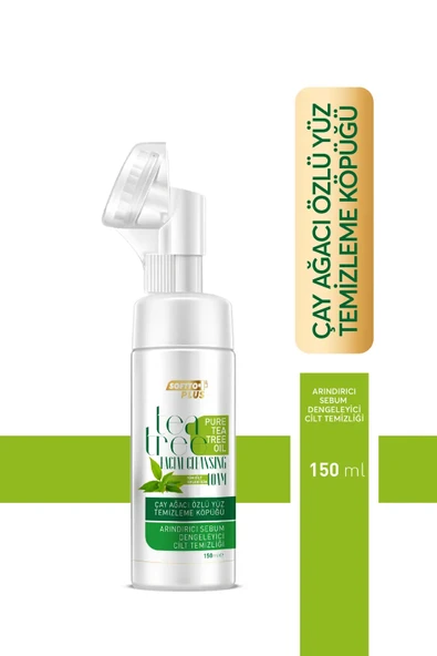 SOFTTO PLUS ÇAY AĞAÇI YÜZ TEMİZLEME KÖPÜĞÜ 150 ML ürün görseli 1