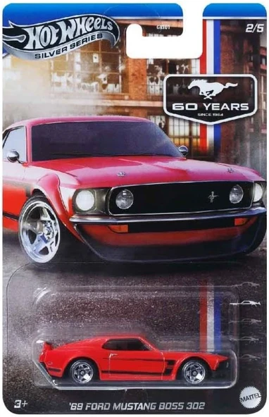 Hot Wheels 60. Yil Mustang Seri̇si̇ Arabalar 69 Ford Mustang Boss 302 Grt01 - Jby51 ürün görseli 1
