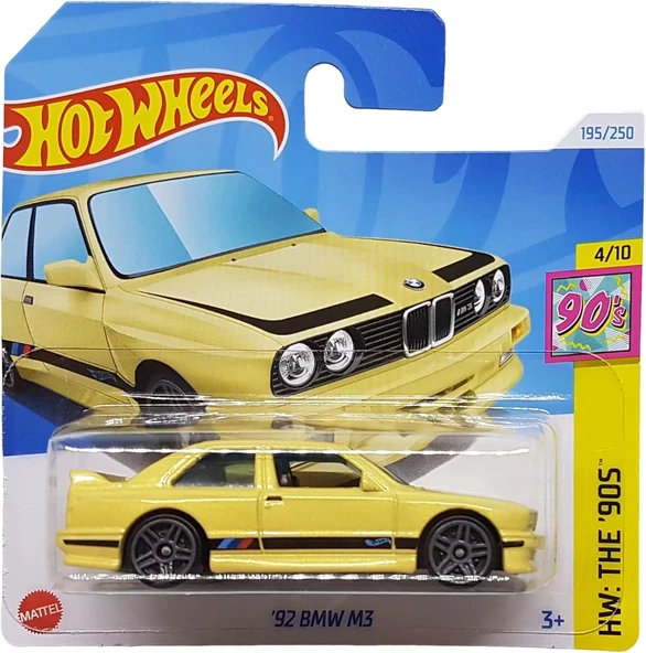 Hot Wheels - ´92 Bmw M3 - Hw: The ´90S 4/10 - Htb06 - Short Card - Sarı - Mattel 2024 - 1:64 ürün görseli 1