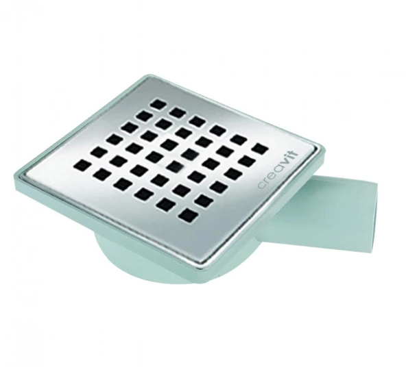 Creavit YS.FD255 Yer Sifonu 15x15 cm 50 mm Krom ürün görseli 1