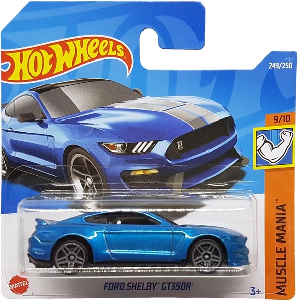 Hot Wheels - Ford Shelby Gt350R - Muscle Mania 9/10 - Hcw36 - Kısa Kart - Mavi Metalik - Mattel 2022 ürün görseli 1