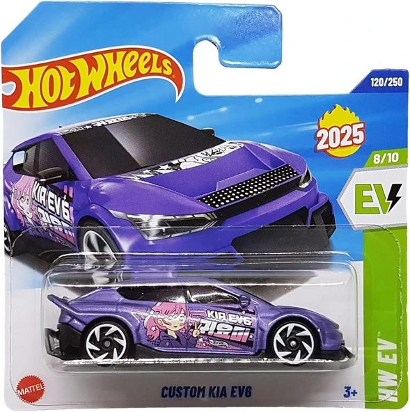 Hot Wheels - Custom Kia Ev6 - Hw Ev 8/10 - Hyw22 - Kısa Kart - Metalik Mor - Mattel 2025-1:64 ürün görseli 1