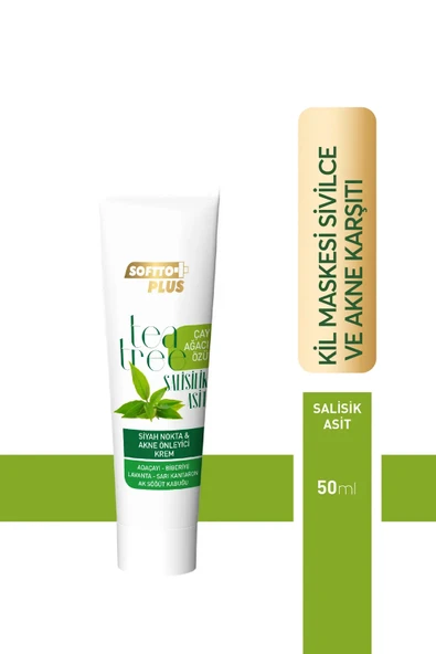 SOFTTO PLUS ÇAYAĞACI ÖZLÜ AKNE KREMİ 50 ML ürün görseli 1