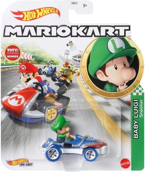 Hot Wheels Mario Kart Karakter Araçlar Baby Luigi Hdb28 ürün görseli 1
