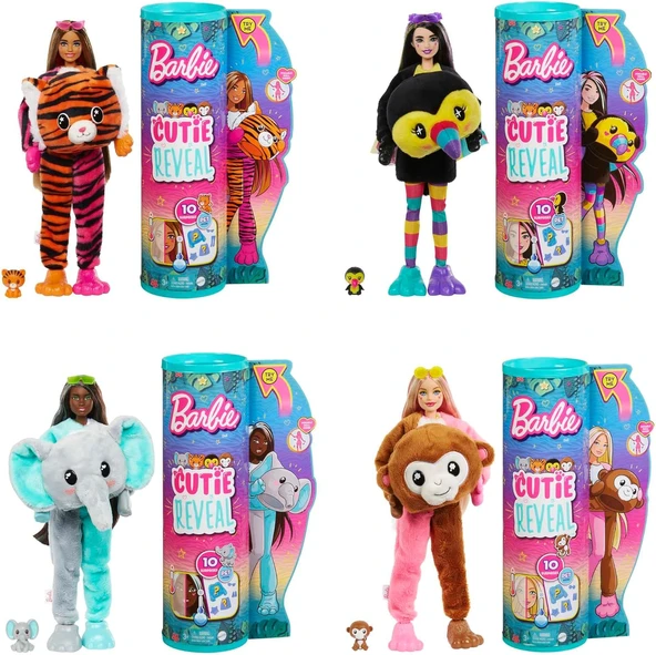 Barbie Cutie Reveal Bebekler Tropikal Orman Serisi ürün görseli 1
