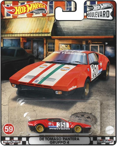 Hot Wheels Boulenanard Premium Araçlar Gjt68 - Hcr04 De Tomaso Pantera Gruppo 4, Renkli ürün görseli 1