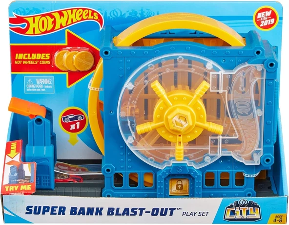 Hot Wheels Tekerlekli Yarış Dünyası Oyun Seti, Süper Banka Vurgunu Gbf96 ürün görseli 1