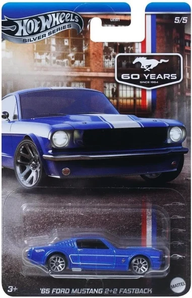 Hot Wheels 60. Yil Mustang Seri̇si̇ Arabalar 65 Ford Mustang 2+2 Fastback Grt01 - Jby49 ürün görseli 1