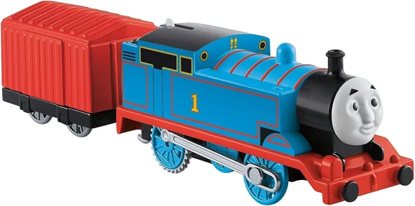 Thomas Ve Arkadaşları Trackmaster Motorlu Tren Thomas, Kırmızı Vagonlu Mavi Lokomotif, Oyuncak Tren ürün görseli 1