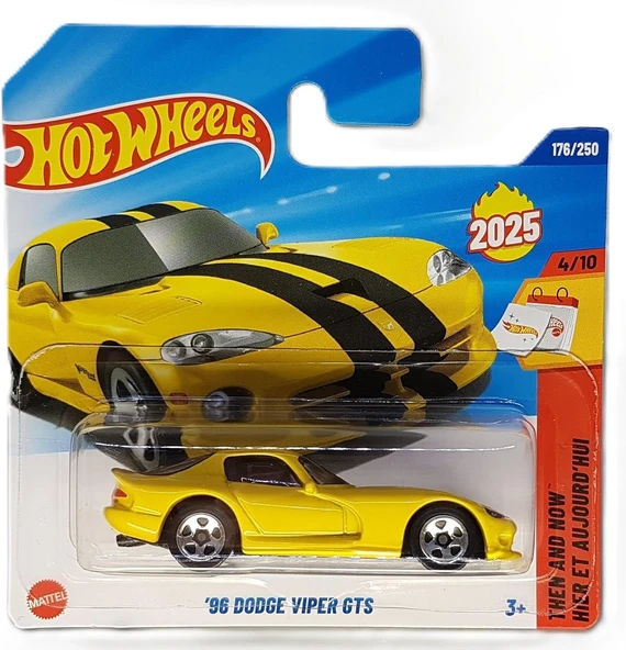 Hot Wheels '96 Dodge Viper Gts, 1:64 Ölçek, Tekli Araba, Sarı ürün görseli 1