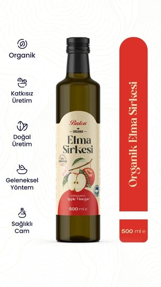 BALEN ORGANİK ELMA SİRKESİ 500 ML ürün görseli 1