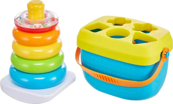 Fisher Price Renkli Halkalar® & “Renkli Bloklar® Eğitici Ve Eğlenceli Oyuncak Seti ürün görseli 1