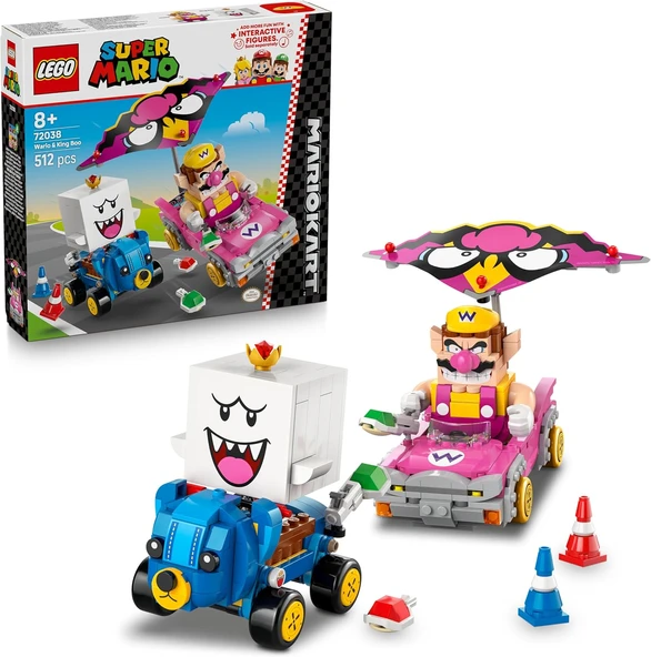Lego Super Mario: Mario Kart – Wario Ve King Boo 72038 – 8+ Yaş Çocuklar Için Wario Ve King Boo Figü ürün görseli 1