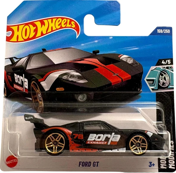 Hot Wheels Ford Gt Tekli Araba, Borla Exhaust, Siyah-Kırmızı, Model Jbb75 ürün görseli 1