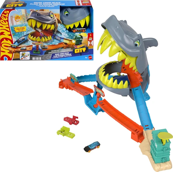 Hot Wheels Köpek Balığını Yendiğiniz Veya Ona Yem Olduğunuz Hot Wheels City Oyuncak Araba Ve Pist Se ürün görseli 1