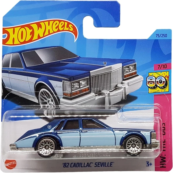 Hot Wheels - ´82 Cadillac Seville - Hw The ´80S 7/10 - Hkj64 - Short Card - Gm - Koyu Mavi Metalik - ürün görseli 1