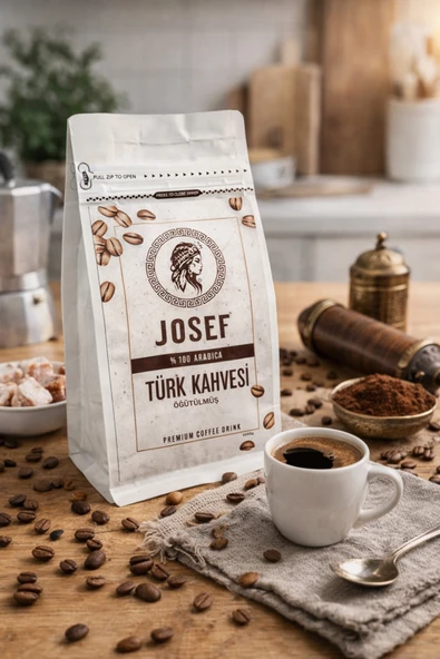 josef %100 Arabica Türk Kahvesi 1 kg Taze Öğütülmüş Zengin Aroma & Yoğun Köpük ürün görseli 1