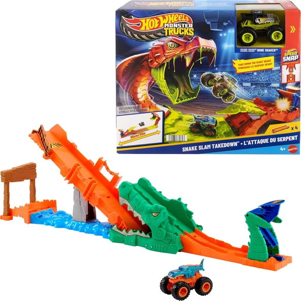 Hot Wheels Monster Trucks Timsahı Devir Oyun Seti Jjn45 ürün görseli 1