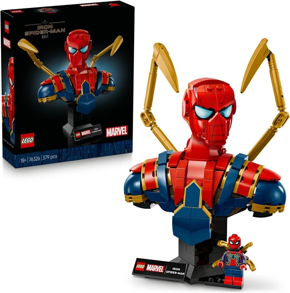 Lego ǀ Marvel Iron Örümcek Adam Büstü 76326 – Yetişkin Süper Kahraman Hayranları Için Örümcek Adam B ürün görseli 1