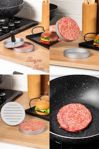 Cooker Hamburger Ve Köfte Kalıbı Köfte Presi Şekillendirici Burger Press Pratik Köfte Yapma Aparatı ürün görseli 1