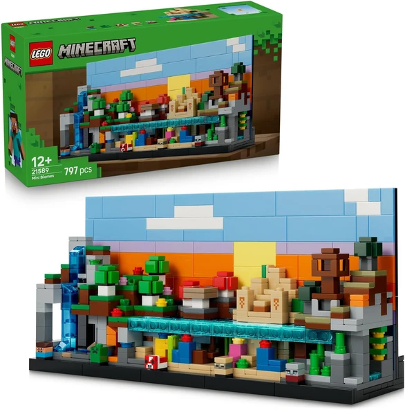 Lego Minecraft Mini Biyomlar 21589-12 Yaş Ve Üzeri Çocuklar Için 5 Biyom Ile Steve, Creeper Ve Yağma ürün görseli 1