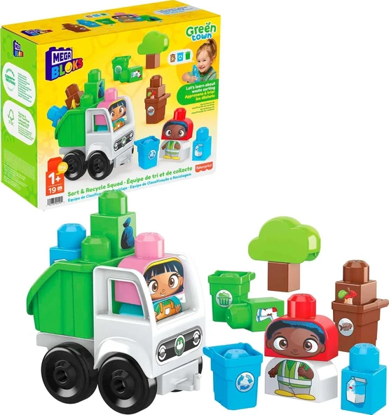Mega Brands Bloks Doğa Dostu Arkadaşlar Seti, Yürüme Çağındaki Çocuklar İçin Yapı Oyuncakları ürün görseli 1