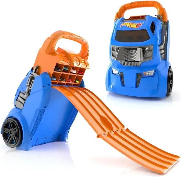 Hot Wheels Cefa Toys Araba Çantası, 2'Si 1 Arada, 20 Araba Kapasiteli, 4 Farklı Parça, Çok Renkli (H ürün görseli 1