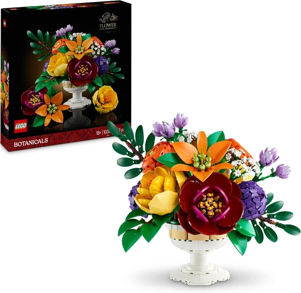 Lego Botanicals Çiçek Aranjmanı 10345 - Yetişkin Kadınlar Ve Erkekler Için Kamelya, Şakayık Ve Ortan ürün görseli 1