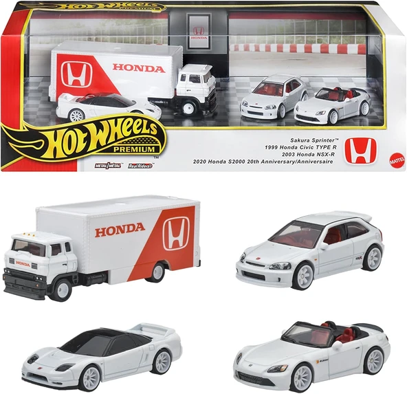 Hot Wheels Premium Honda Serisi Gmh39 Civic, Nsx-R, S2000 20Th Anniversary, Sakura Sprinter ürün görseli 1