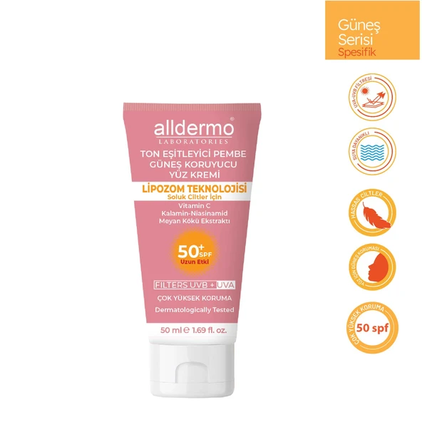 ALLDERMO TON EŞİTLEYİCİ KREM SPF50 50 ML ürün görseli 1