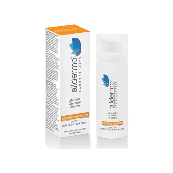 ALLDERMO GÜNEŞ KORUYUCU YÜZ BAKIM KREMİ SPF50+ 50 ML ürün görseli 1