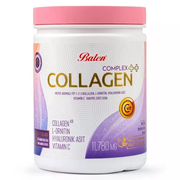 BALEN COLLAGEN COMPLEX++ MEYVE AROMALI TİP 1,2,3 KOLAJEN , L- 350 MG ürün görseli 1