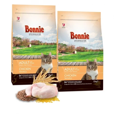 Bonnie Tavuklu Yetişkin Kedi Maması 1,5 Kg x 2 Adet ürün görseli 1