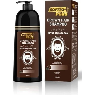 SOFTTO PLUS BROWN HAIR SHAMPOO 350 ML ürün görseli 1
