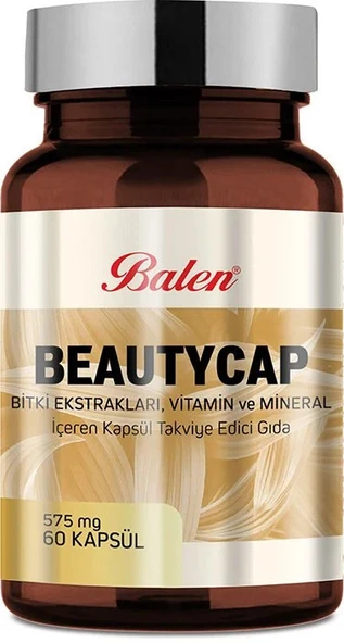 BALEN BEAUTYCAP BİTKİ EKSTRAKTLARI, VİTAMİN VE MİNERAL İÇEREN KAPSÜL 575 MG *60 ürün görseli 1