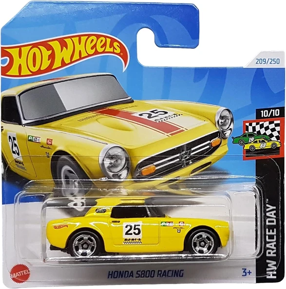 Hot Wheels - Honda S800 Racing - Hw Race Day 10/10 - Hry58 - Short Card - Sarı - Mattel 2024 – 1:64 ürün görseli 1