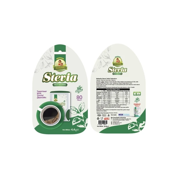 Stellaslm Stevia Tatlandırıcı 80 Tablet ürün görseli 1