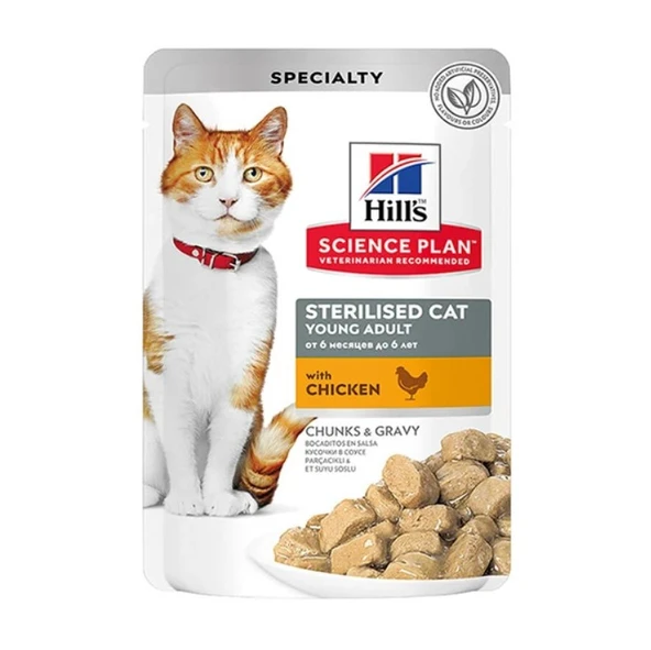 Hill's SCIENCE PLAN Gravy Sterilesed Kısırlaştırılmış Tavuklu Yaş Kedi Maması 85 Gr ürün görseli 1
