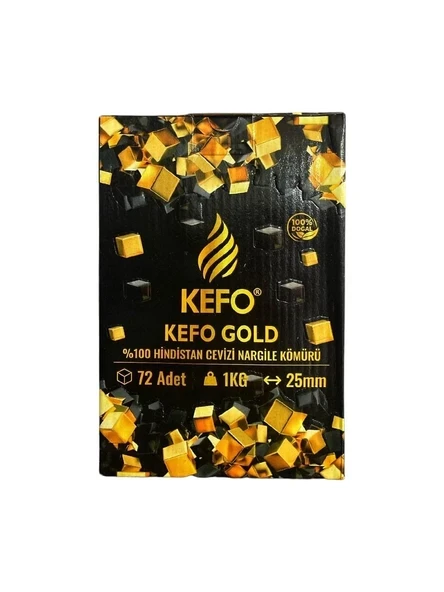 Kefo Gold Hindistan Cevizi Nargile Kömürü 25mm ürün görseli 1