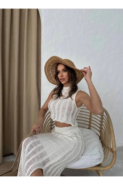 Triko Crop Etek Takım - Resim 9