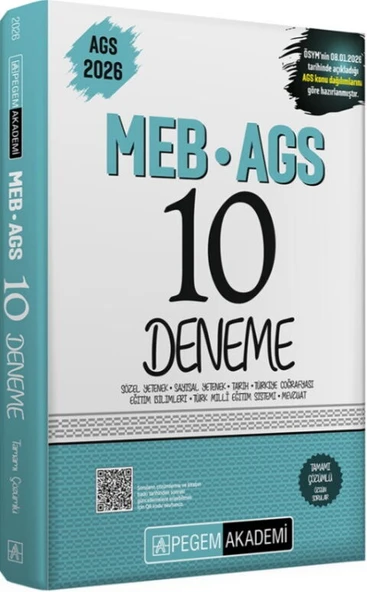 Pegem Yayınları 2026 MEB AGS Tamamı Çözümlü 10 Deneme ürün görseli 1