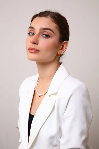 Kadın Gold 3'lü Kare Küpe Seti - Resim 12