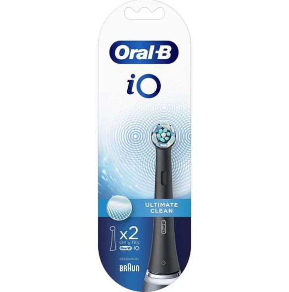 Oral-B iO Ultimate Clean Siyah Diş Fırçası Yedek Başlığı 2 Adet ürün görseli 1