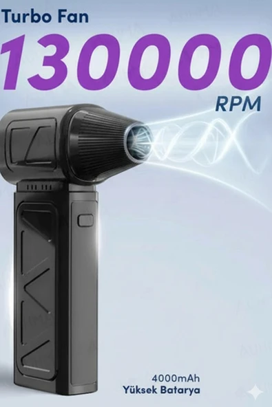 Mini Turbo Fan 130.000 RPM Şarjlı 8000 Mah Batarya Taşınabilir Elektrikli Hava Üfleyici Kompresörü ürün görseli 1