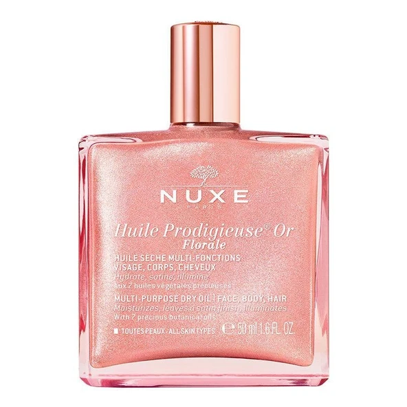 Nuxe Huile Prodigieuse OR Pembe Parıltılı Çiçeksi Çok Amaçlı Kuru Yağ 50 ml ürün görseli 1