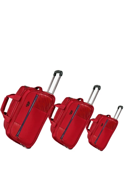 ÇÇS 676 Kumaş Çekçekli, Tekerli Seyahat Çantası- Set ürün görseli 1