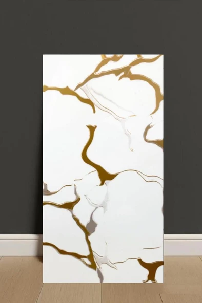30X60cm Elit Gold Mermer Desen Yapışkanlı Banyo,tezgah arası kaplama Duvar Paneli Kağıdı TX-077 ürün görseli 1
